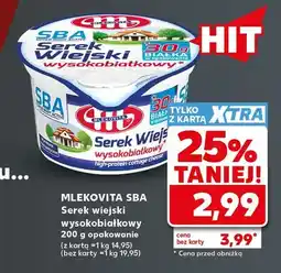 Kaufland Serek wiejski wysokobiałkowy SBA Mlekovita oferta