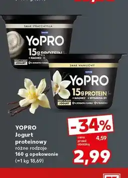 Kaufland Jogurt proteinowy smak stracciatella YoPRO oferta