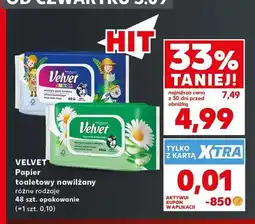 Kaufland Papier toaletowy nawilżany Velvet oferta