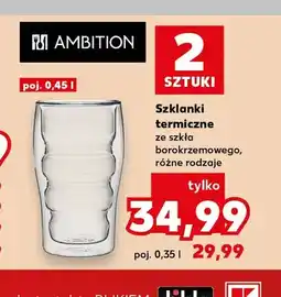 Kaufland Szklanki termiczne ze szkła borokrzemowego 2-pak 0,45 l Ambition oferta