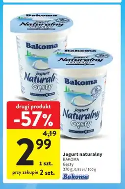 Intermarche Jogurt naturalny gęsty Bakoma oferta