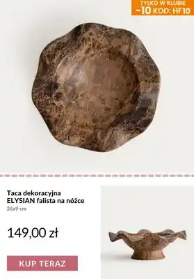 Taca dekoracyjna Elysian falista na nóżce 26x9 cm