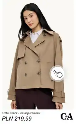 C&A Krótki trencz imitacja zamszu C & A oferta