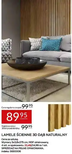 Abra LAMELE ŚCIENNE 3D DĄB NATURALNY oferta