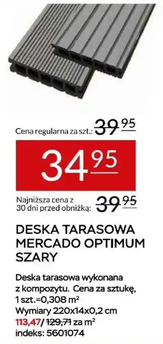 Deska Tarasowa Mercado Optimum Szary
