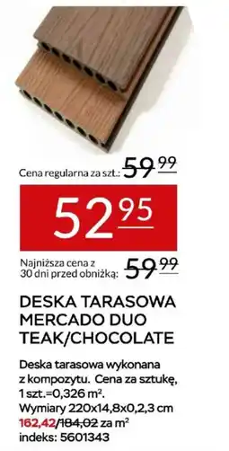 Abra Deska Tarasowa Mercado Duo Teak/Chocolate oferta