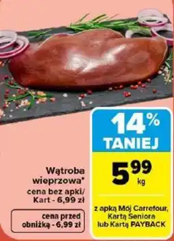 Carrefour Wątroba wieprzowa oferta