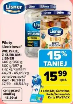 Carrefour Filety śledziowe* WIEJSKIE, Z KURKAMI LISNER oferta