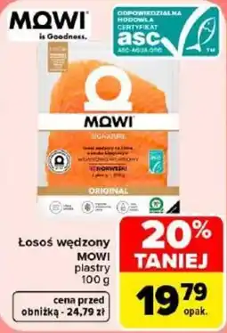 Carrefour Łosoś wędzony MOWI plastry oferta