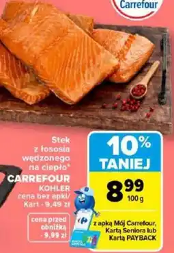 Carrefour Stek z łososia wędzonego na ciepło oferta