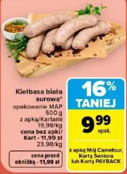Carrefour Kiełbasa biała surowa oferta