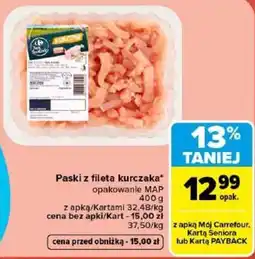 Carrefour Paski z fileta kurczaka* oferta