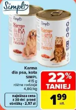 Carrefour Karma dla psa, kota SIMPL oferta