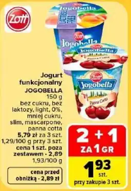 Carrefour Jogurt funkcjonalny JOGOBELLA oferta