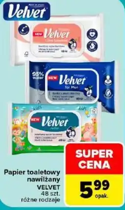 Carrefour Papier toaletowy nawilżany Velvet oferta