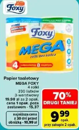 Carrefour Papier toaletowy mega foxy oferta