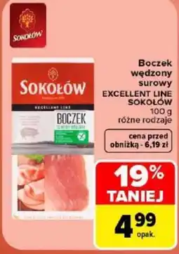 Carrefour Boczek wędzony surowy EXCELLENT LINE SOKOŁÓW oferta