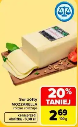 Carrefour Ser żółty MOZZARELLA oferta