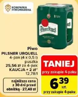 Carrefour Piwo Pilsner Urquell oferta