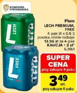 Carrefour Piwo LECH PREMIUM, FREE oferta