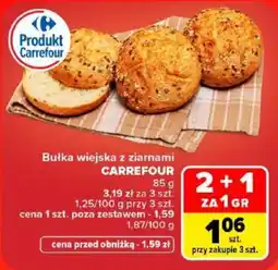 Carrefour Bułka wiejska z ziarnami CARREFOUR oferta