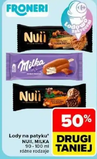 Lody na patyku* NUII, MILKA