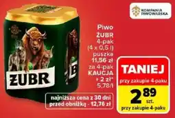 Carrefour Piwo ŻUBR oferta