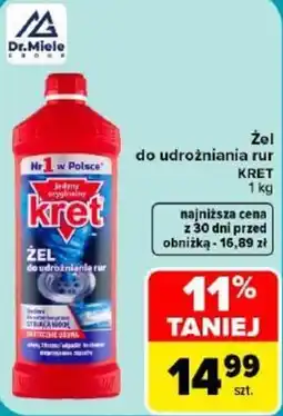 Carrefour Żel do udrożniania rur Kret oferta