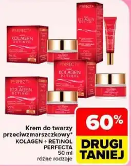 Carrefour Krem do twarzy przeciwzmarszczkowy KOLAGEN + RETINOL PERFECTA oferta