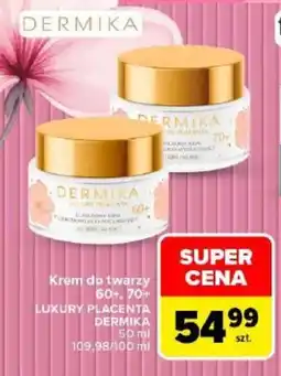 Carrefour Krem do twarzy 60+, 70+ LUXURY PLACENTA DERMika oferta