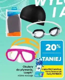 Carrefour Okulary do pływania, czepki* różne rodzaje oferta