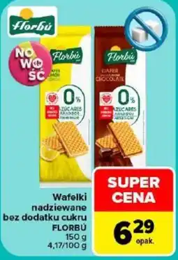 Carrefour Wafelki nadziewane bez dodatku cukru FLORBÚ oferta