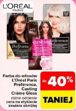 Carrefour Farba do włosów L'Oréal Paris Préférence, Casting Crème Gloss oferta