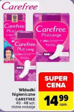 Carrefour Wkładki higieniczne CAREFREE oferta