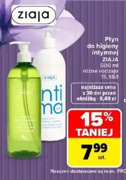 Carrefour Płyn do higieny intymnej ZIAJA oferta