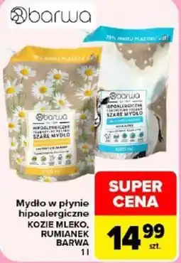 Carrefour Mydło w płynie hipoalergiczne KOZIE MLEKO, RUMIANEK BARWA oferta