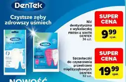 Carrefour Nić dentystyczna z wykałaczką FRESH & WHITE DENTEK oferta