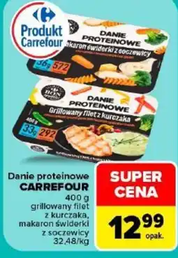 Carrefour Danie proteinowe CARREFOUR grillowany filet z kurczaka, makaron świderek z soczewicy oferta