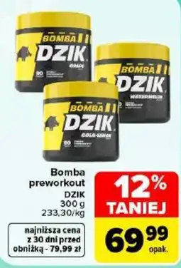 Carrefour Bomba preworkout DZIK oferta