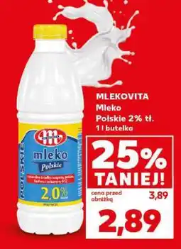 Kaufland MLEKOVITA Mleko polskie 2% tł. 1 l butelka oferta