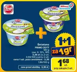 Carrefour Śmietana PRIMO ZOTT oferta