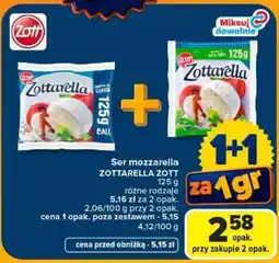 Carrefour Ser mozzarella ZOTTARELLA ZOTT oferta