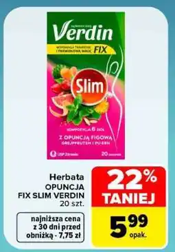 Carrefour Herbata OPUNCJA FIX SLIM VERDIN oferta