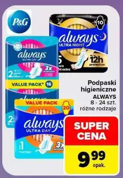 Carrefour Podpaski higieniczne Always oferta