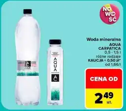 Carrefour Woda mineralna AQUA CARPATICA oferta