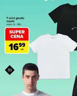 Carrefour T-shirt gładki męski oferta