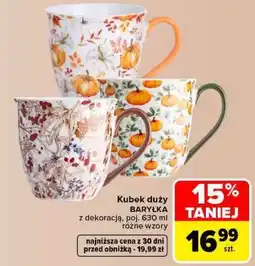 Carrefour Kubek duży BARYŁKA oferta