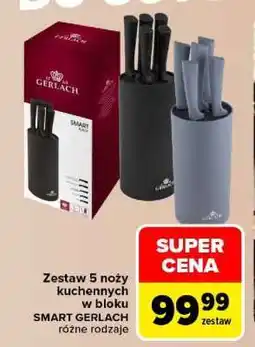 Carrefour Zestaw 5 noży kuchennych w bloku oferta