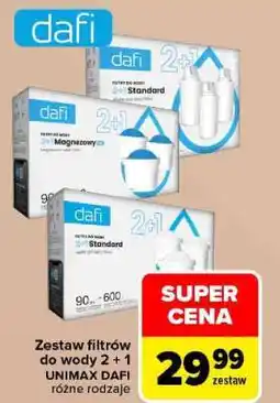 Carrefour Zestaw filtrów do wody 2+1 UNIMAX DAFI oferta