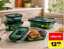 Carrefour Pojemnik na żywność szklany ryflowany oferta